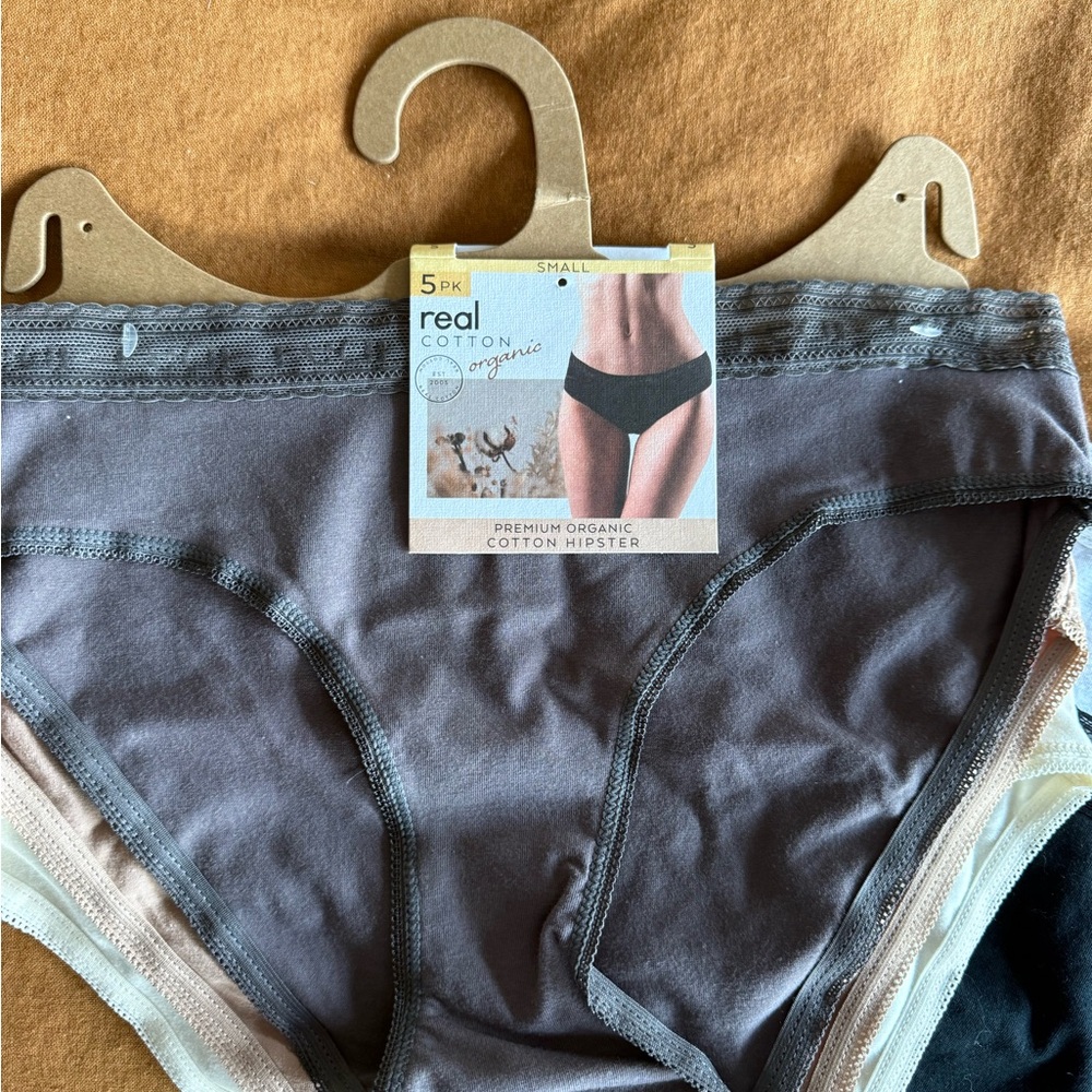 Organic Cotton Hipster Panties - 5 Pack